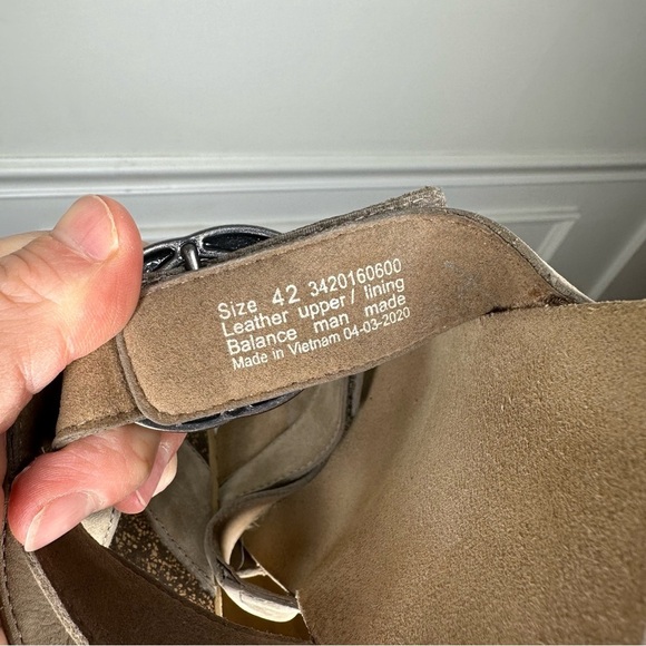 Dansko Susie Taupe Milled Nubuck Wedge Sandal Womens EU 42 US 11.5-12 - Picture 9 of 10